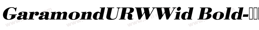 GaramondURWWid Bold字体转换